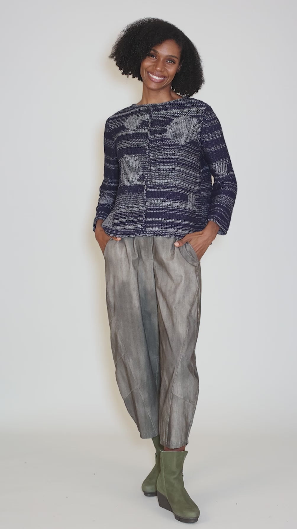 Connect the Dots Pullover, Navy Angle 5