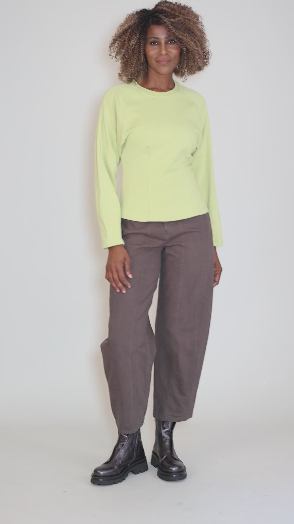 Palulu Sweatshirt, Leek Green Angle 5