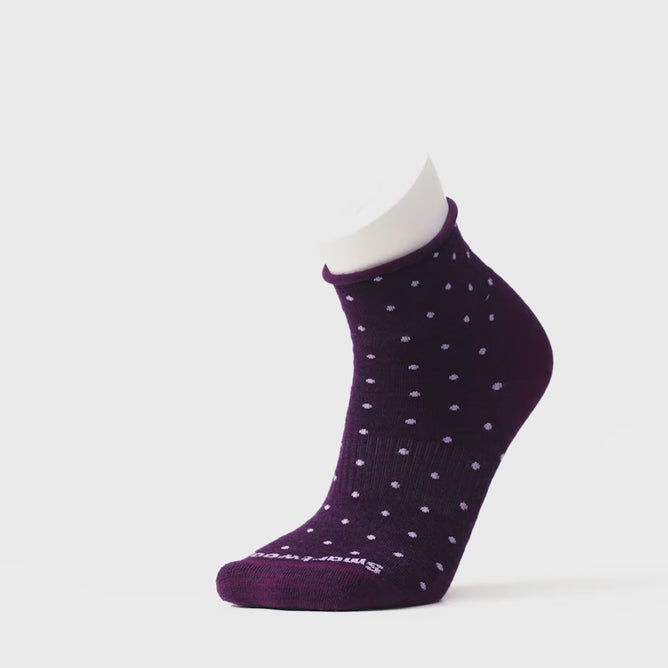 Smartwool Everyday Classic Dot Ankle Socks, Purple Iris 