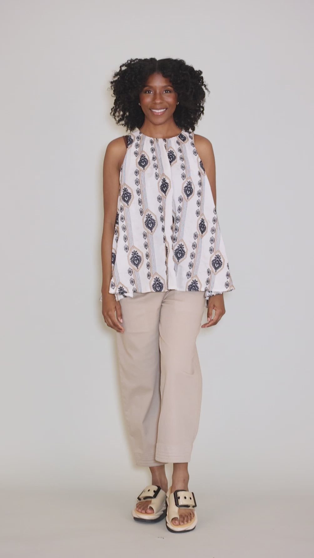 Sancola Top, Beige Angle 5