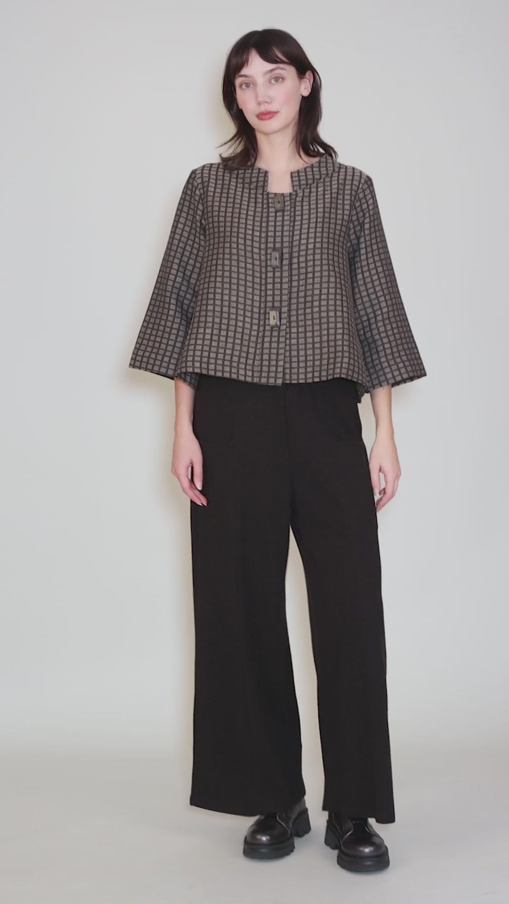 Ava Jacket Blouse, Brown Tiles Angle 5