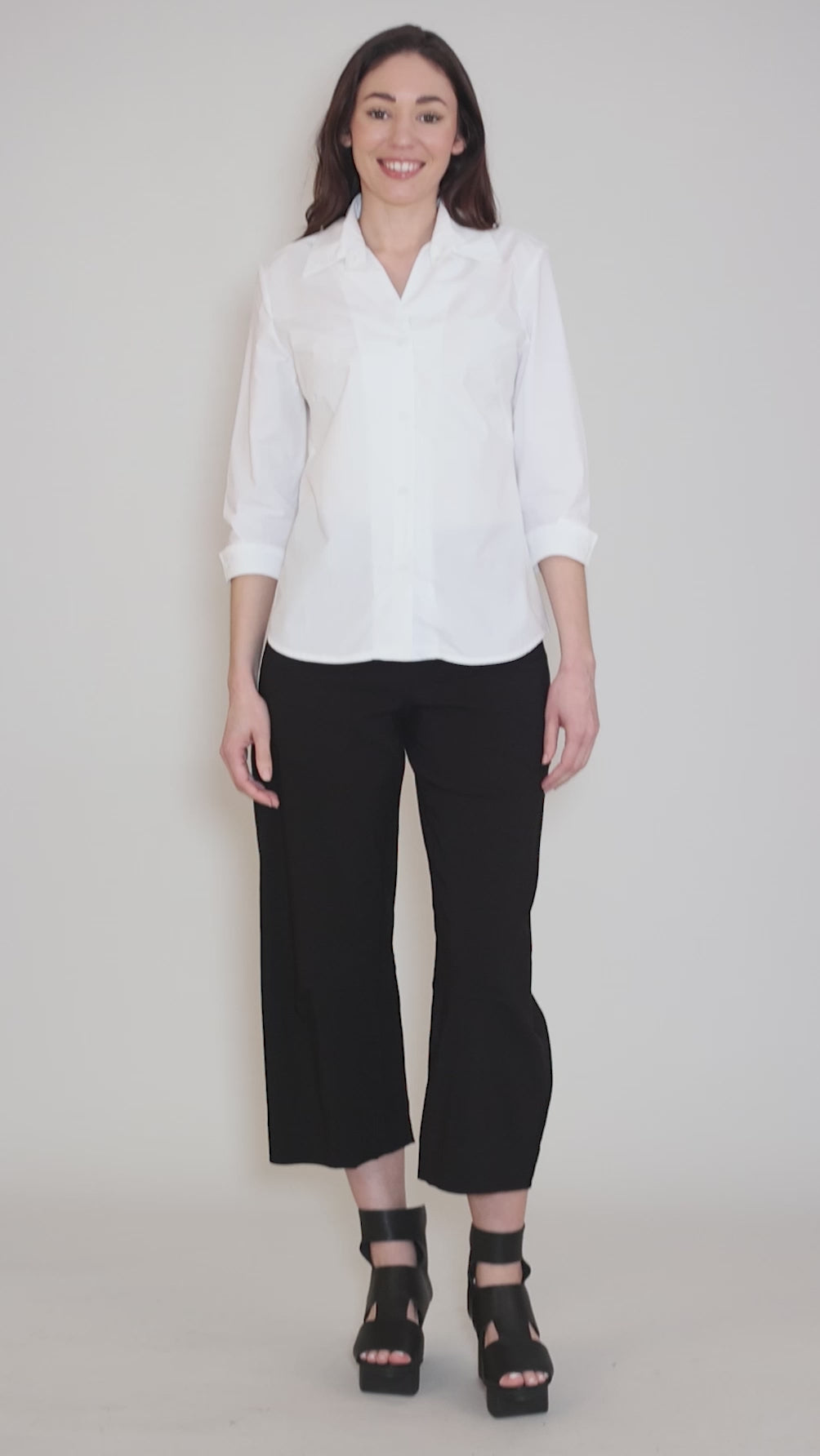 Gal Button-Up Shirt, White Angle 5
