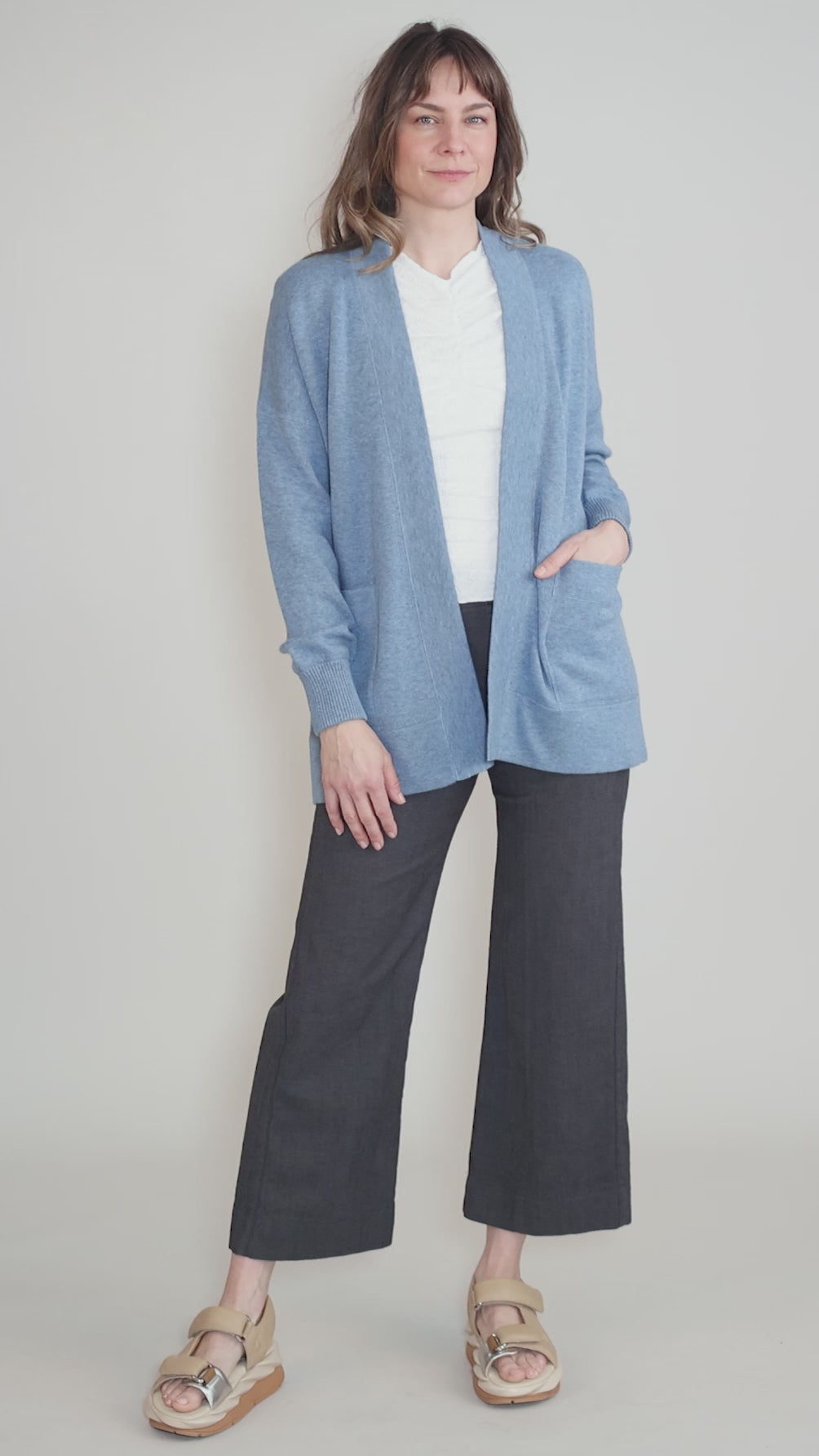 Easy Travel Cardie, Denim Angle 5