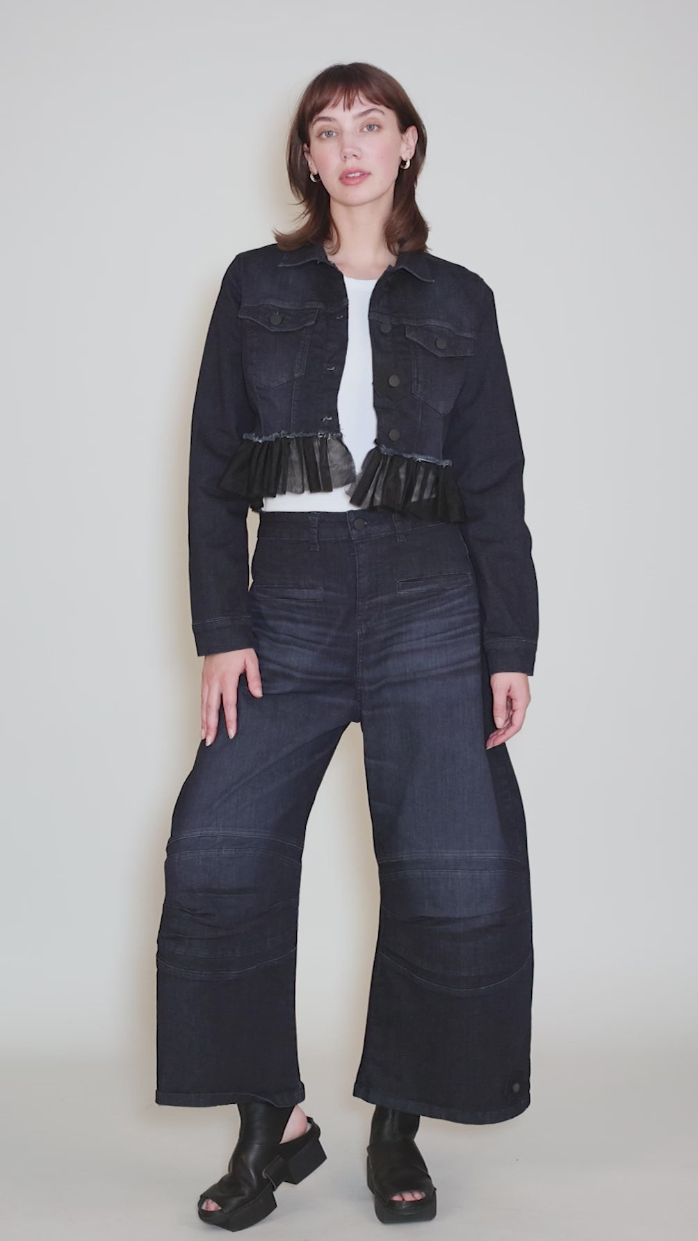 Sugar Denim Jacket, Dark Blue Angle 5