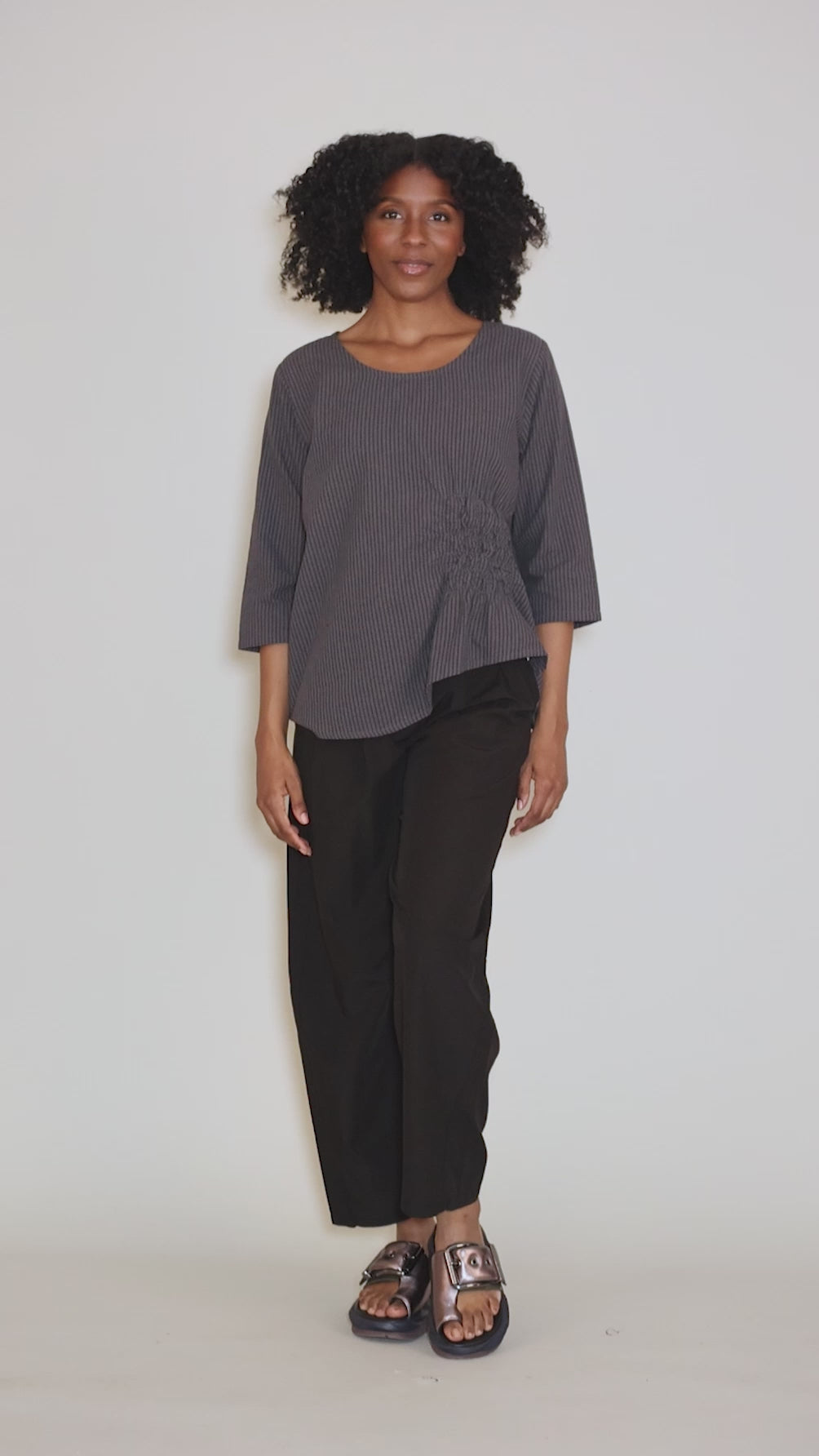 Olga Poplin Shirt, Windsor Stripe Angle 5