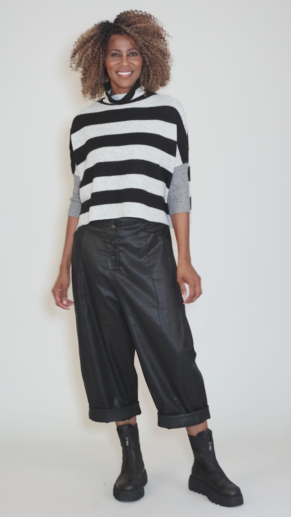 London Stripe Sweater, Heather Multi Angle 5