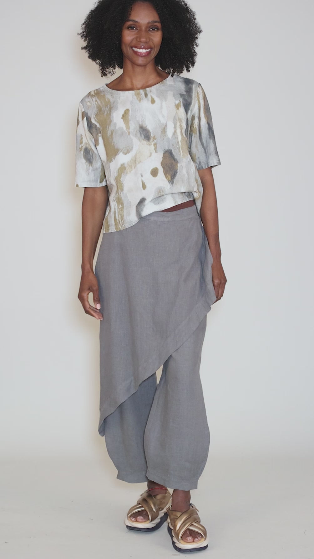 Linen Simon Shirt, Cumbria Pioggia Angle 5
