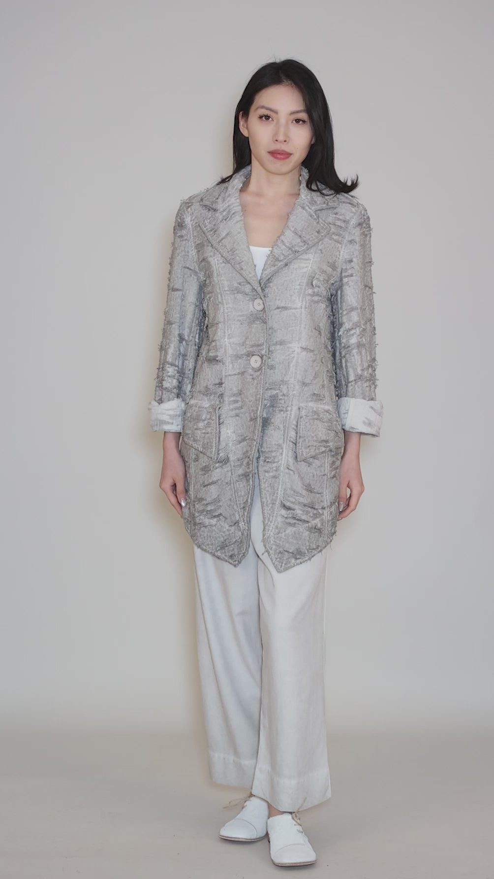 Textural Cierto Jacket, Cold White Angle 5