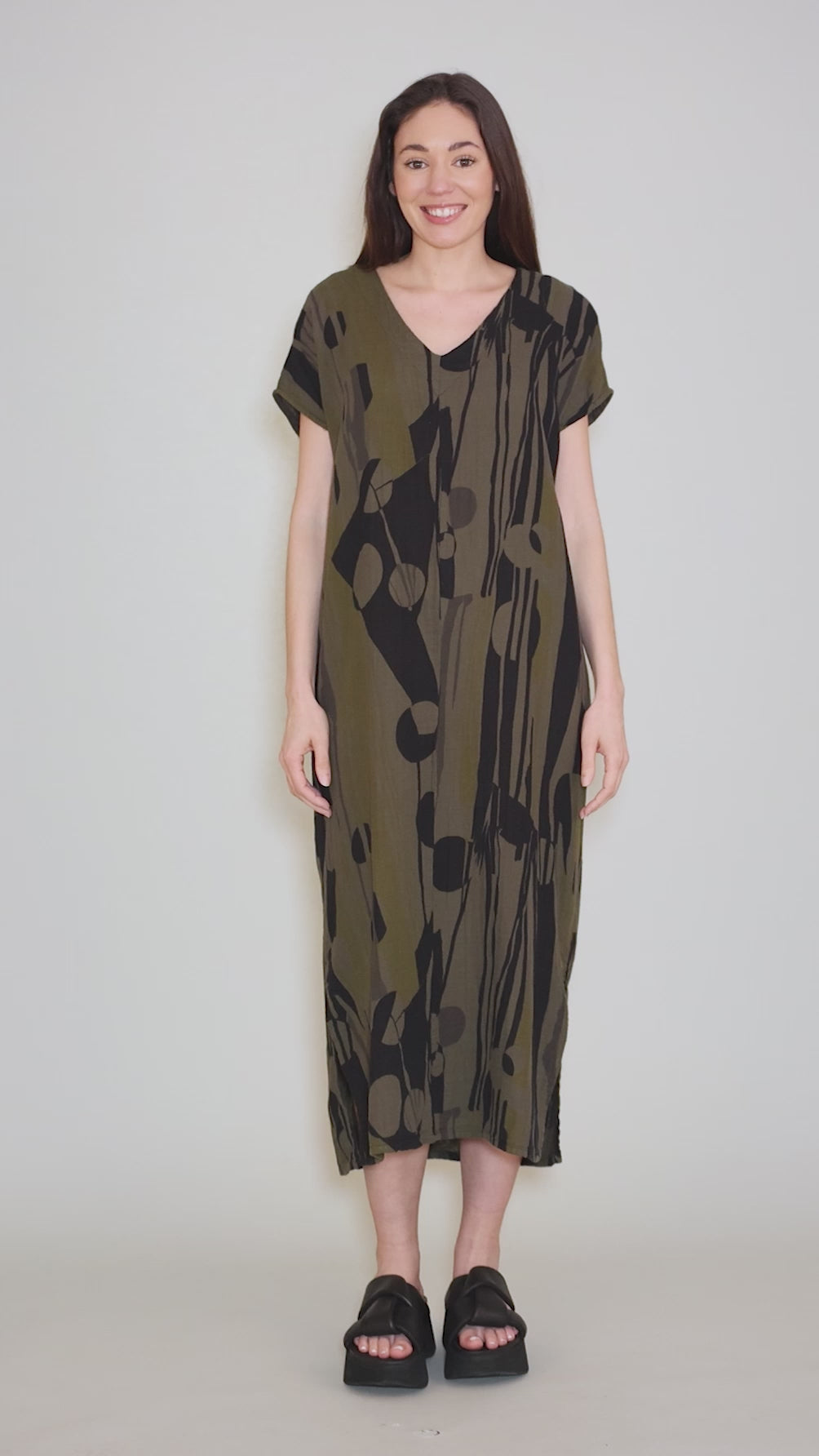 Rebecca Dress, Peppercorn Angle 5