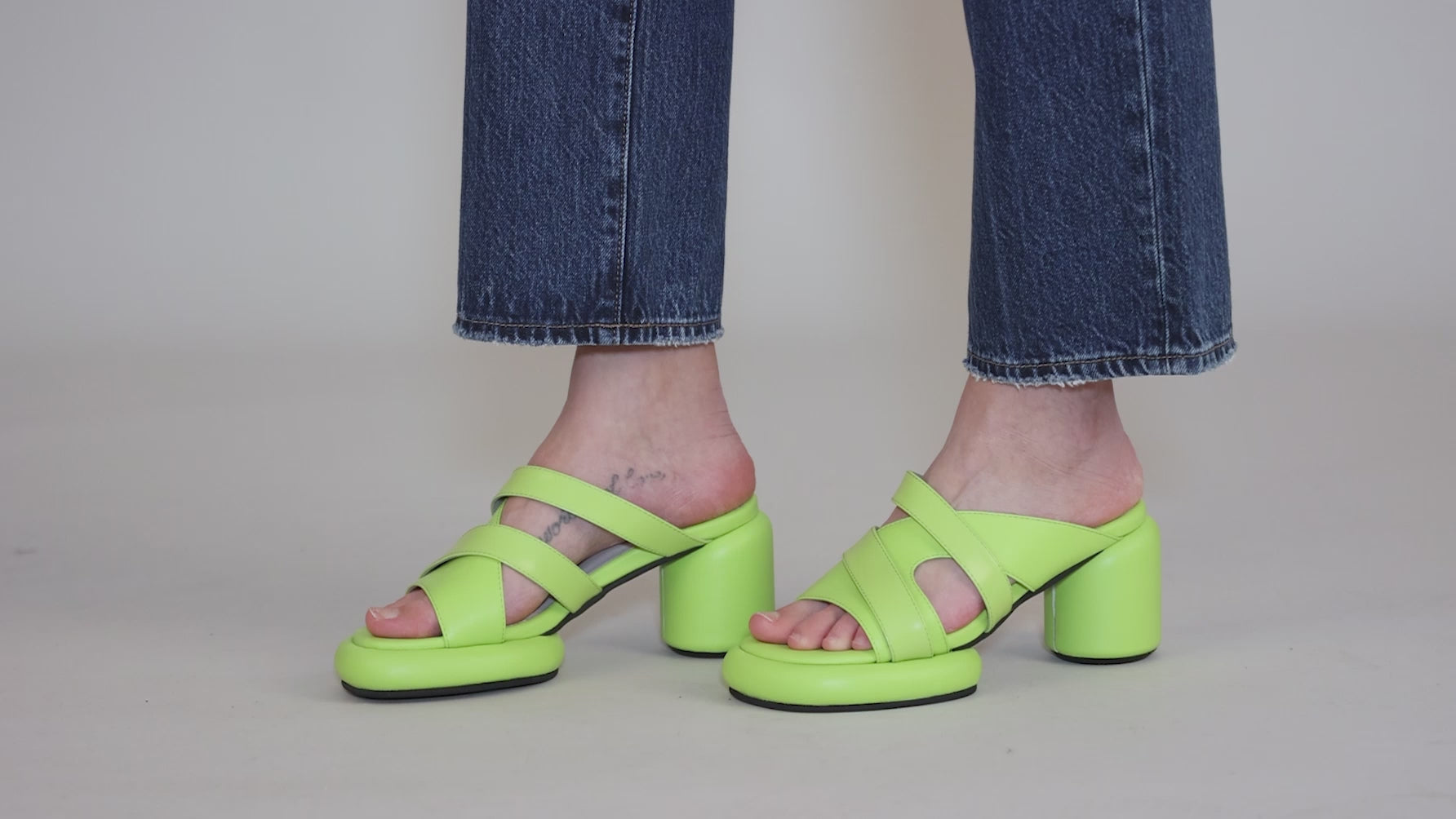Mod Overlay Heels, Lime Angle 11