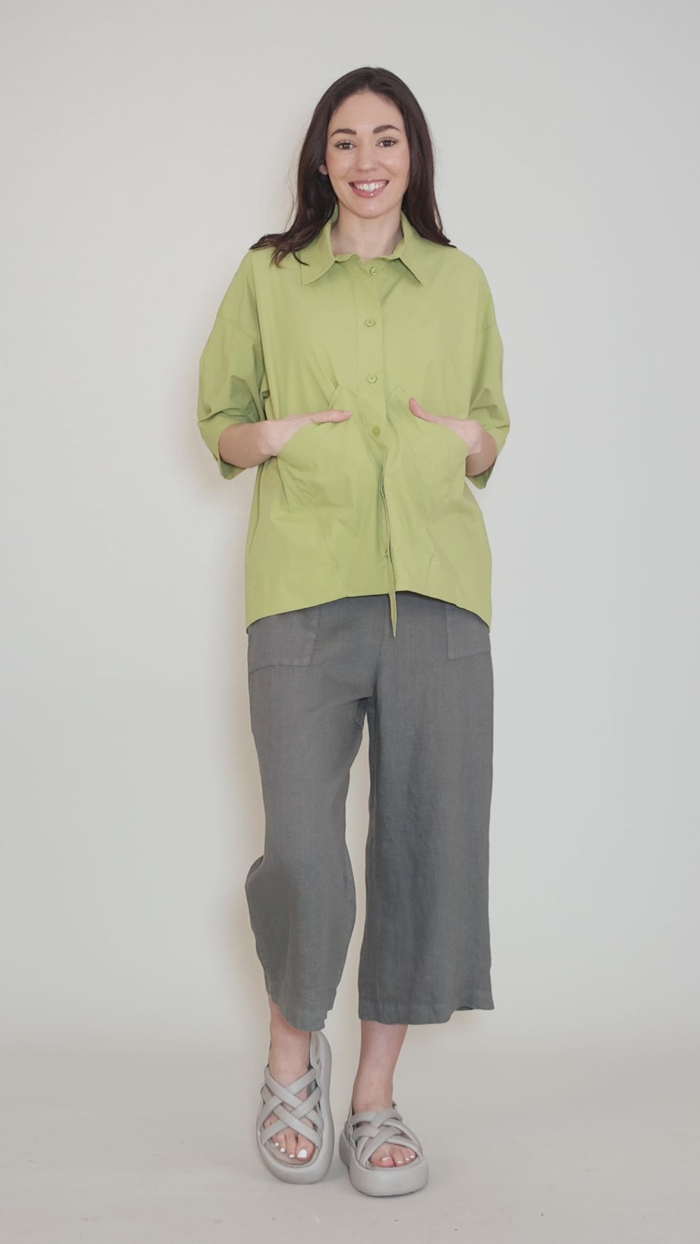Sharon Shirt, Mustard Angle 5