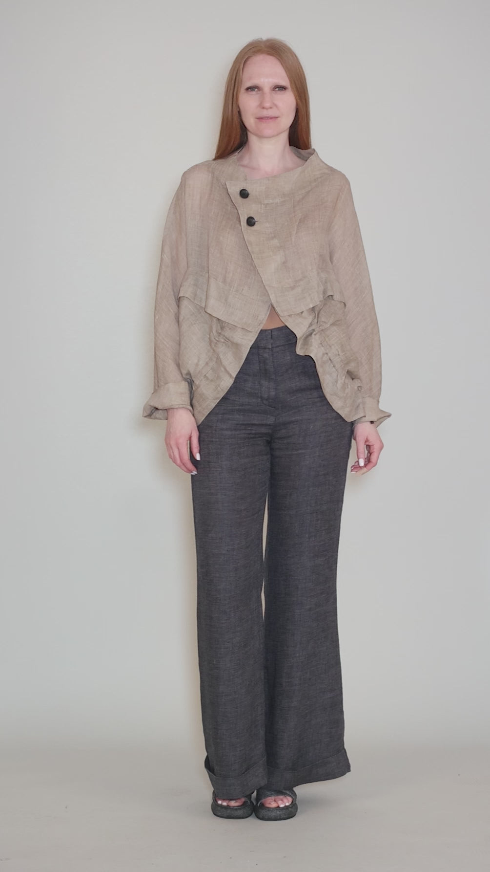 Nettle Asym Jacket, Clay Angle 5