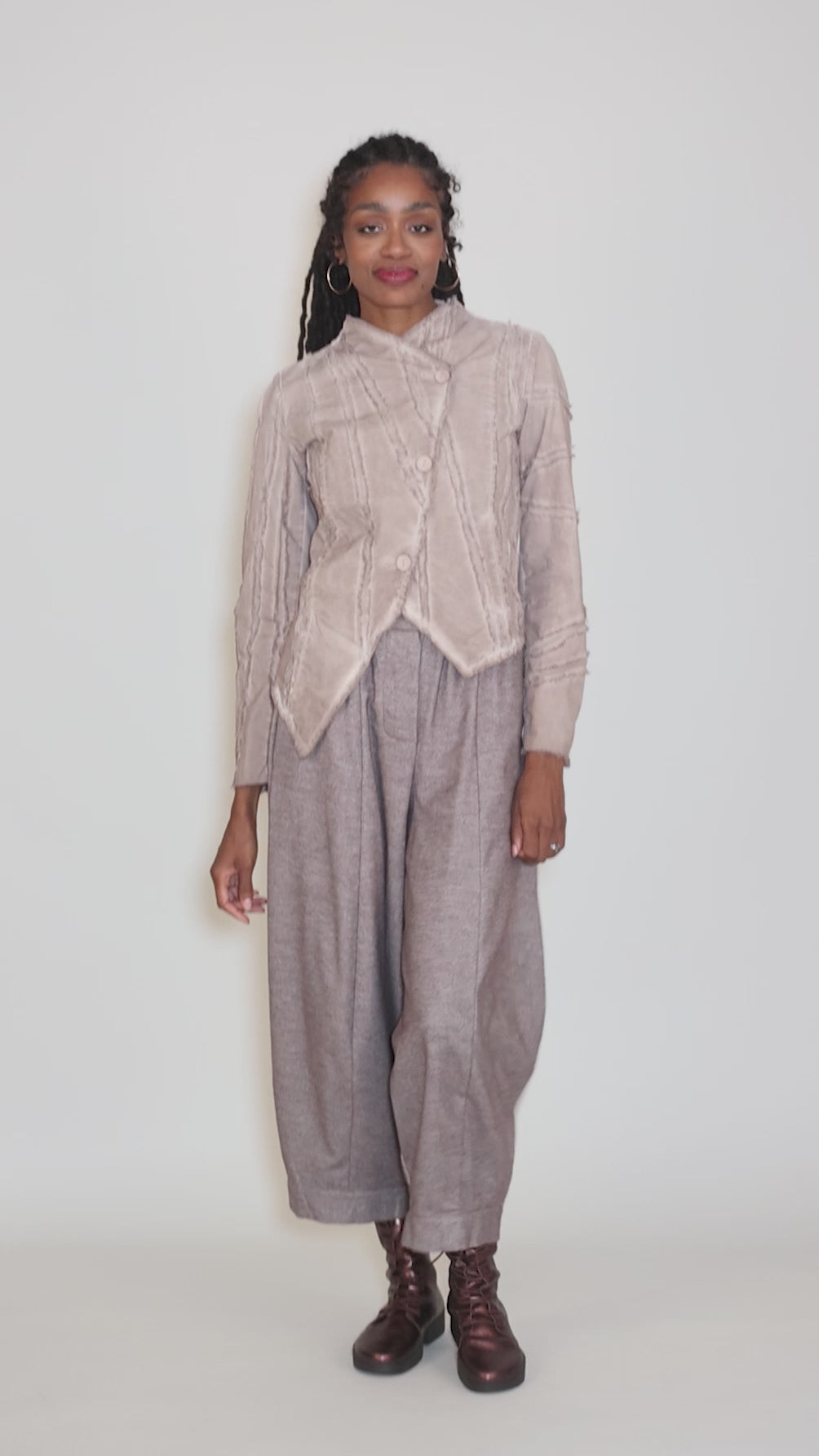 Alido Pants, Dusty Rose Angle 5