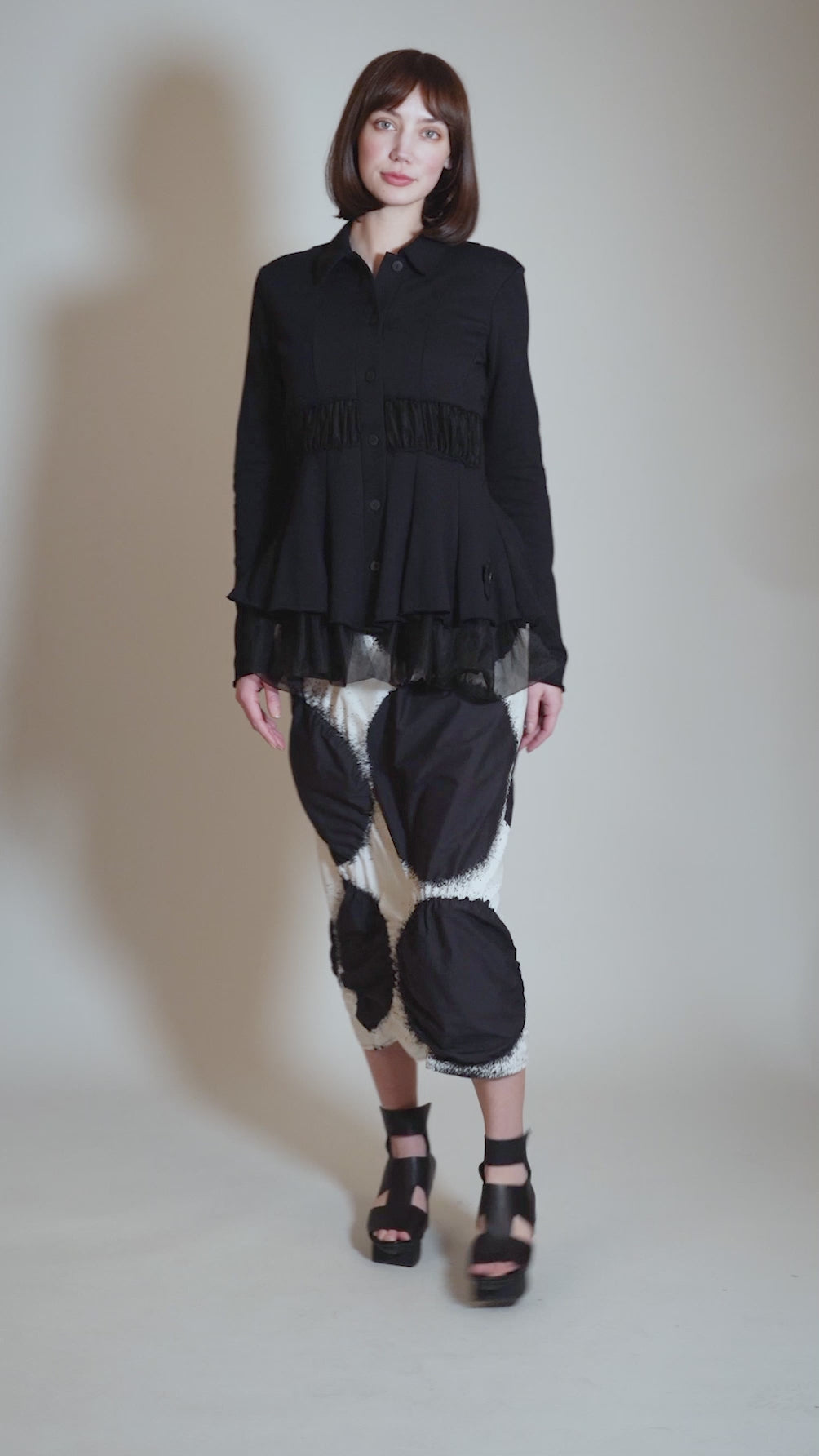 La Belle Mesh-Inset Jacket, Black Angle 7