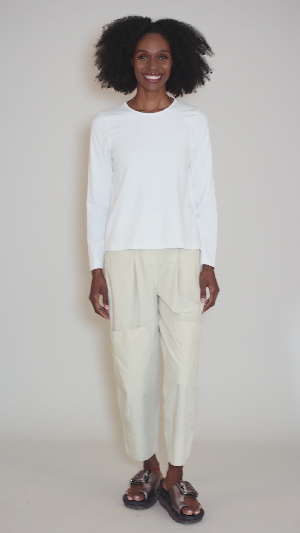 Sandra Layer Tee, White Angle 5