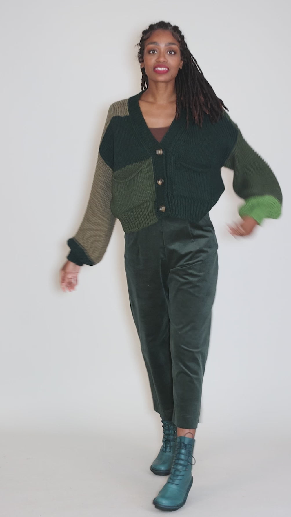 Sasha Sweater, Pine Angle 5