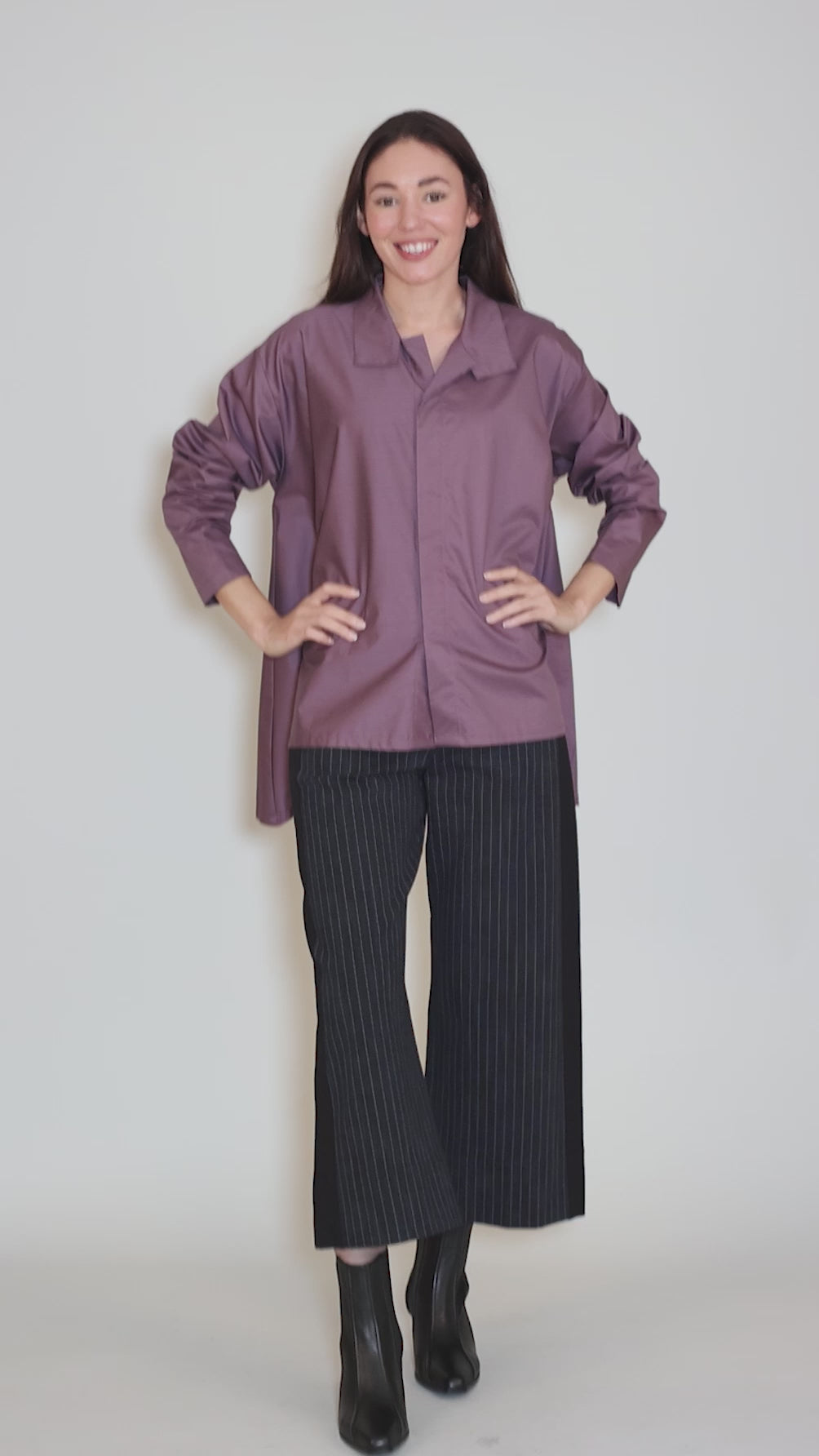 Cotton Swing Shirt, Amethyst Angle 5