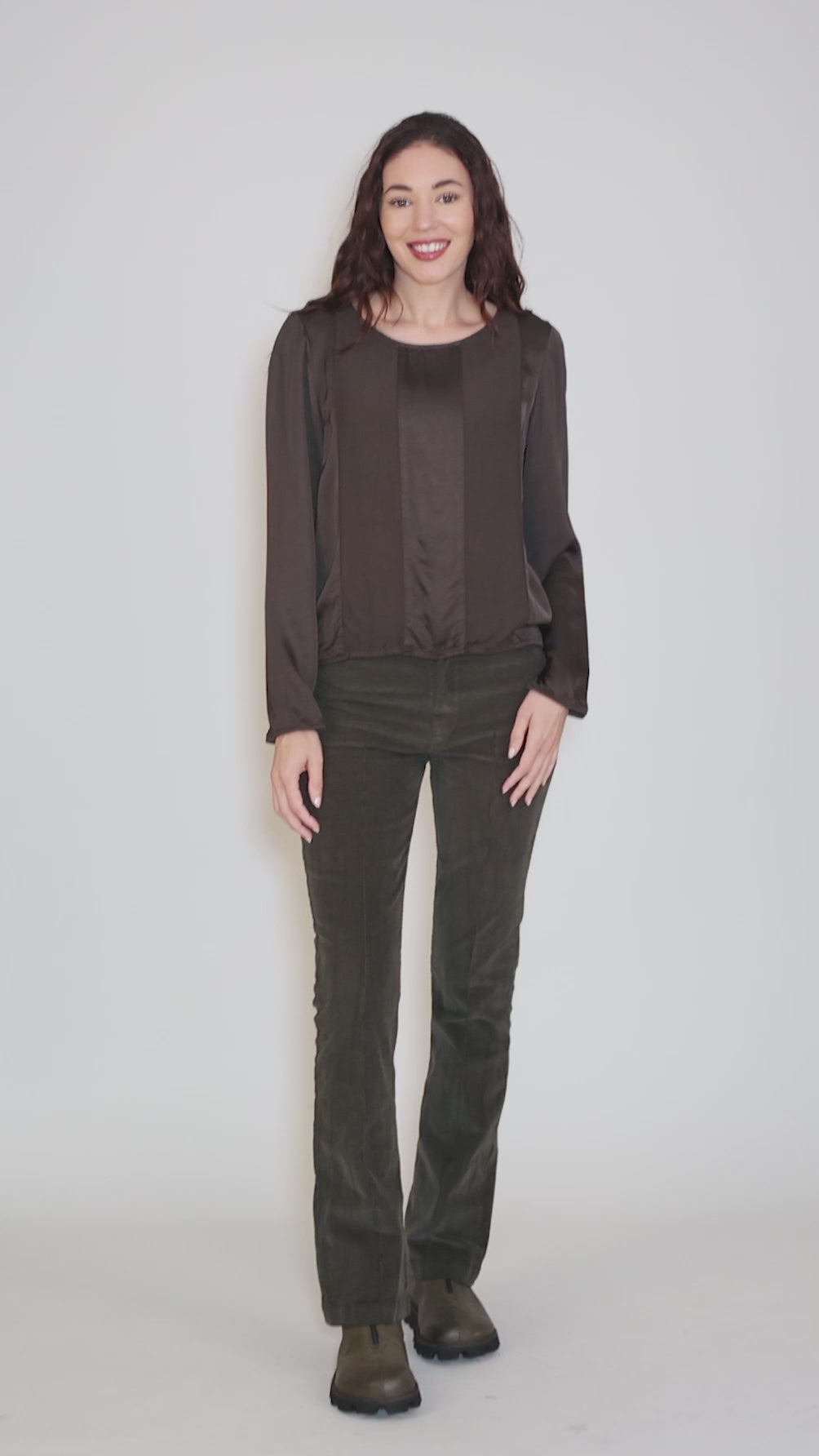 Sequence Blouse, Dark Olive Angle 5