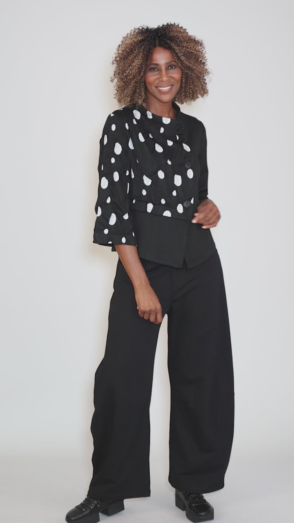 Divided in Dots Jacket, Black Angle 5