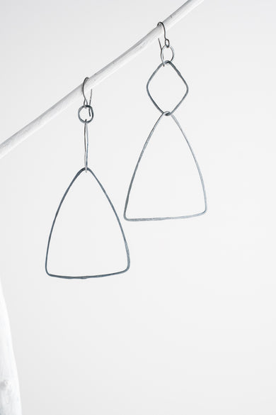 Red I Jewelry Big Geo Earrings 