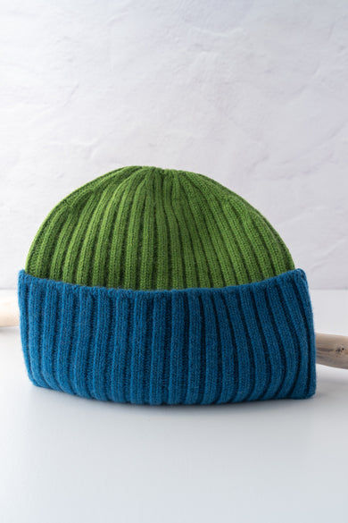 Santacana Madrid Bi-Color Wool & Cashmere Beanie, Cactus 