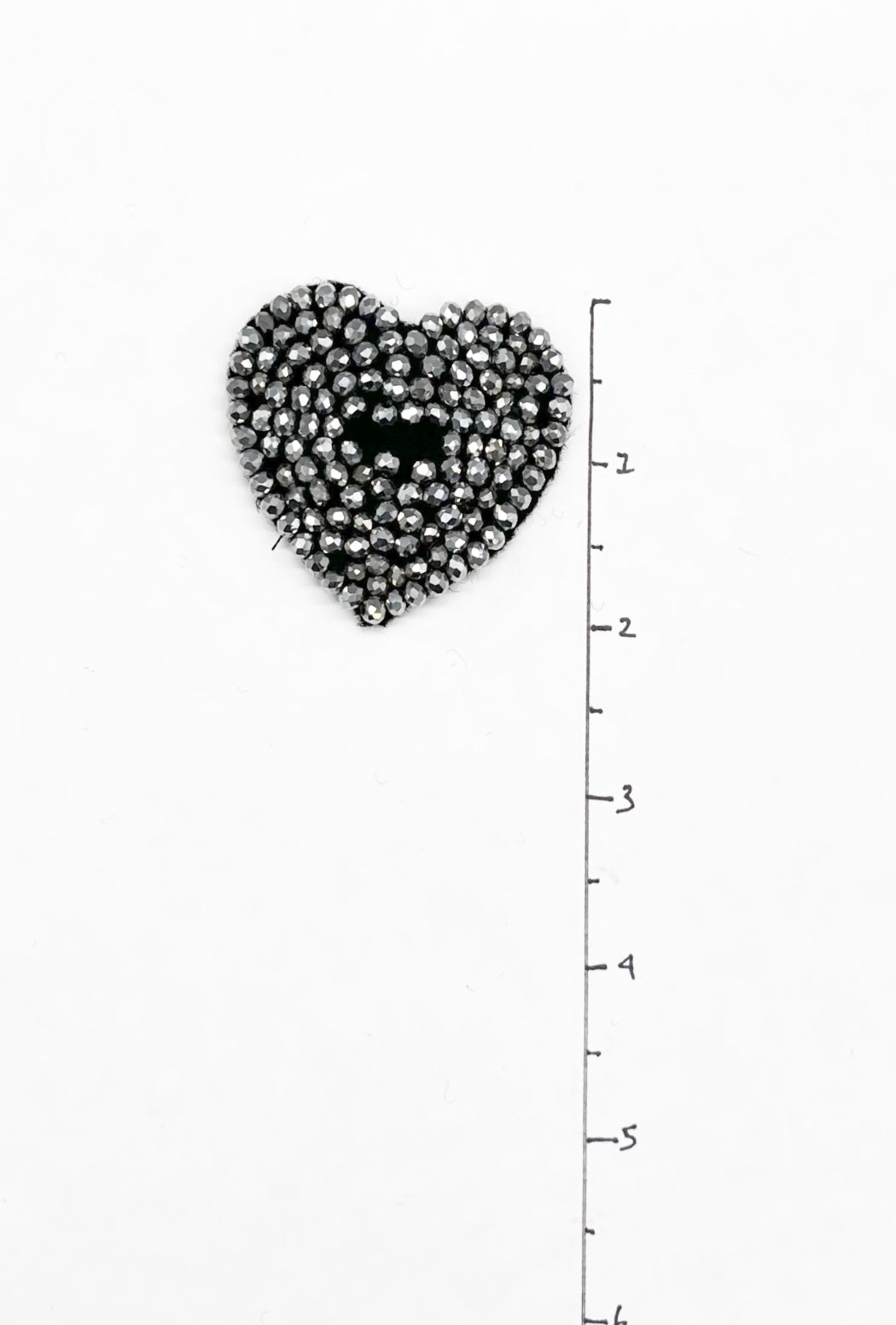 Pluslavie PLU Sparkle Button-On Patch, Heart/Silver One Size Silver