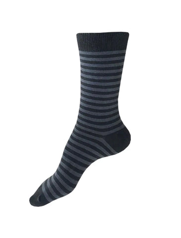 This Night TN Stripe Socks, Black/Charcoal 