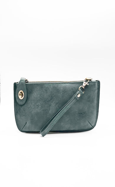 Joy Accessories Mini Crossbody Wristlet, Deep Teal Luxe 