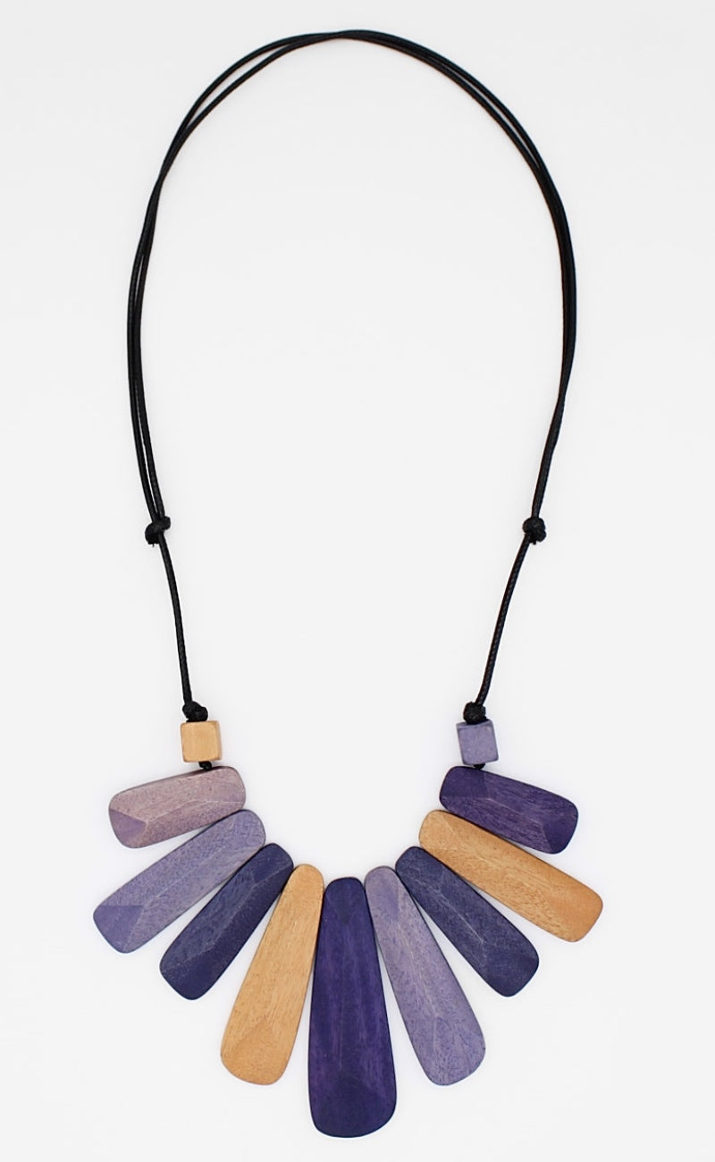 Sylca Designs AAA Tri Color Azura Necklace, Purple 