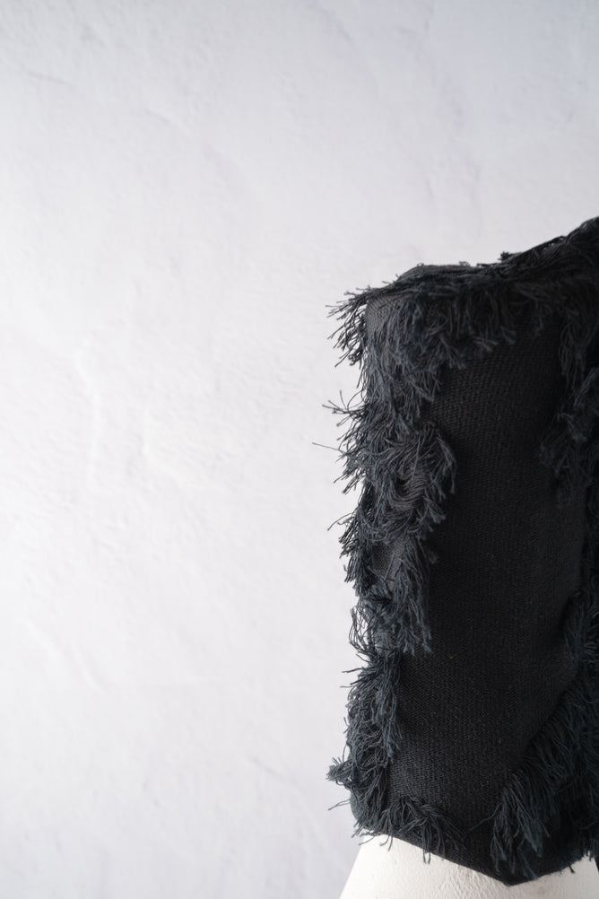 Moyuru Fringe Detail Socks, Black 