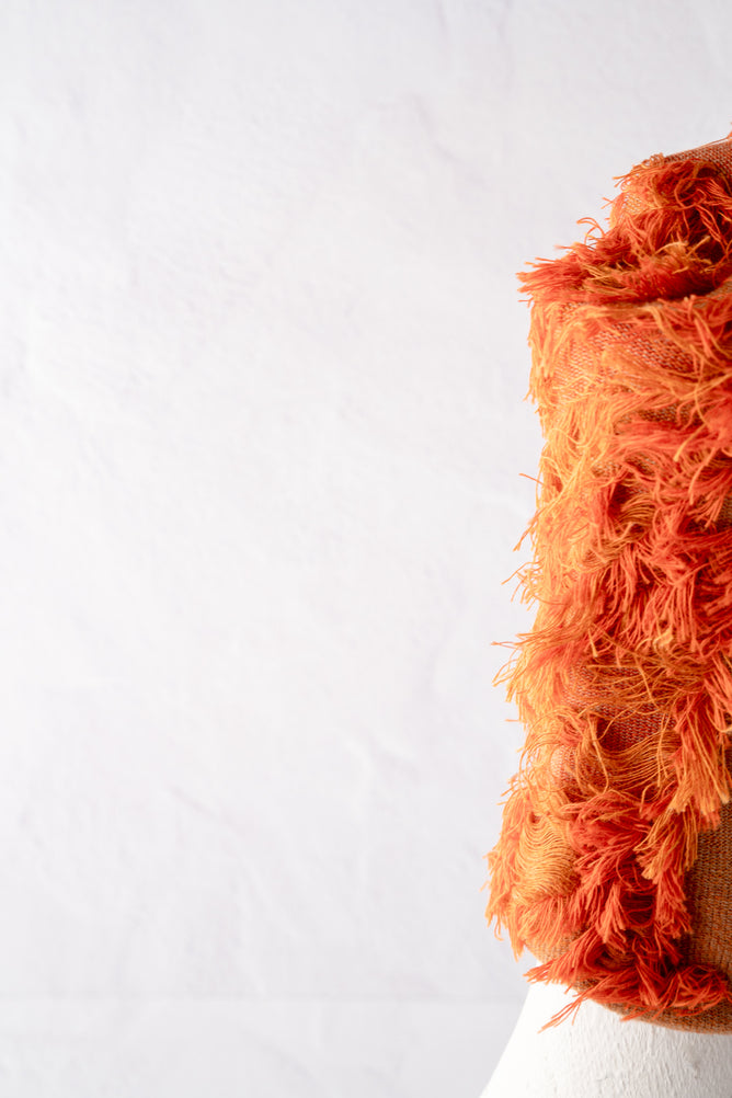 Moyuru Fringe Detail Socks, Orange 