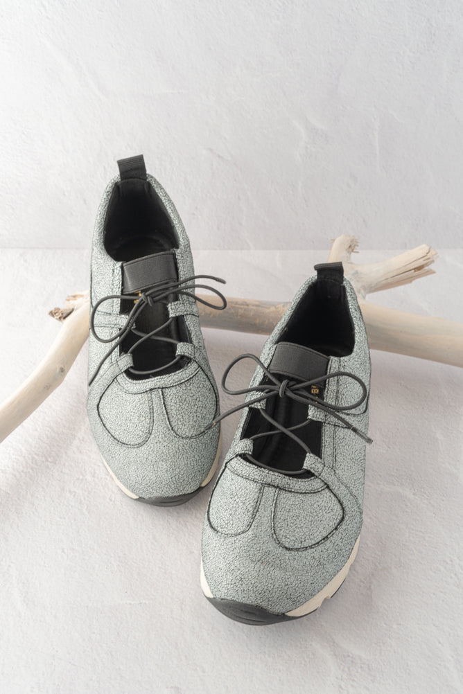 All Black Ghillie Sneaker, White 