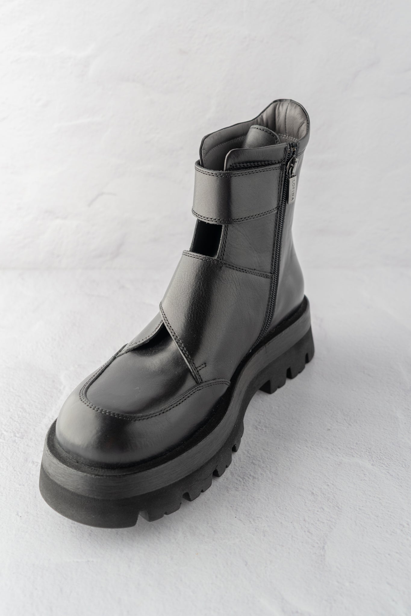 Lofina Crossover Combat Boot, Black 