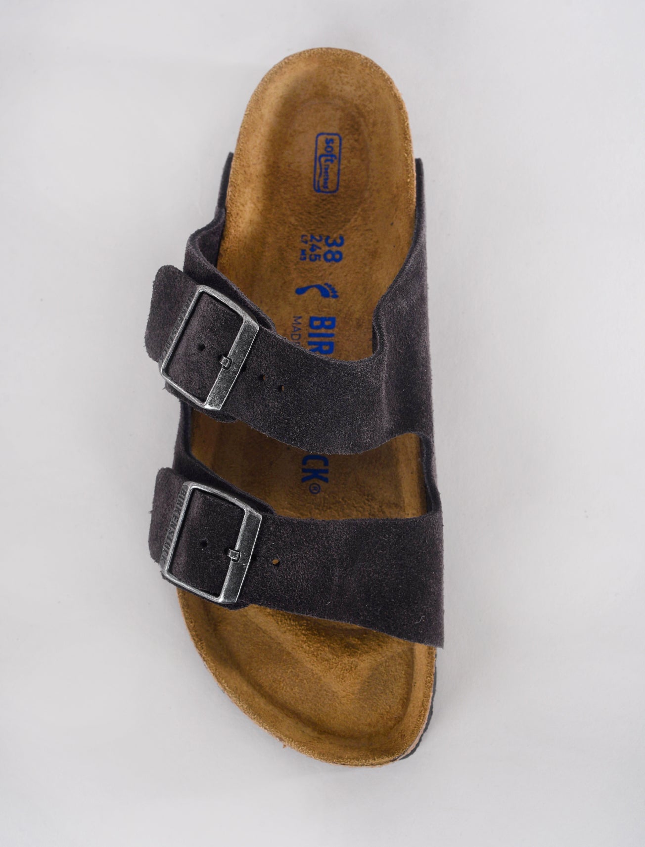 Birkenstock Arizona Soft Bed Sandal, Velvet Gray 