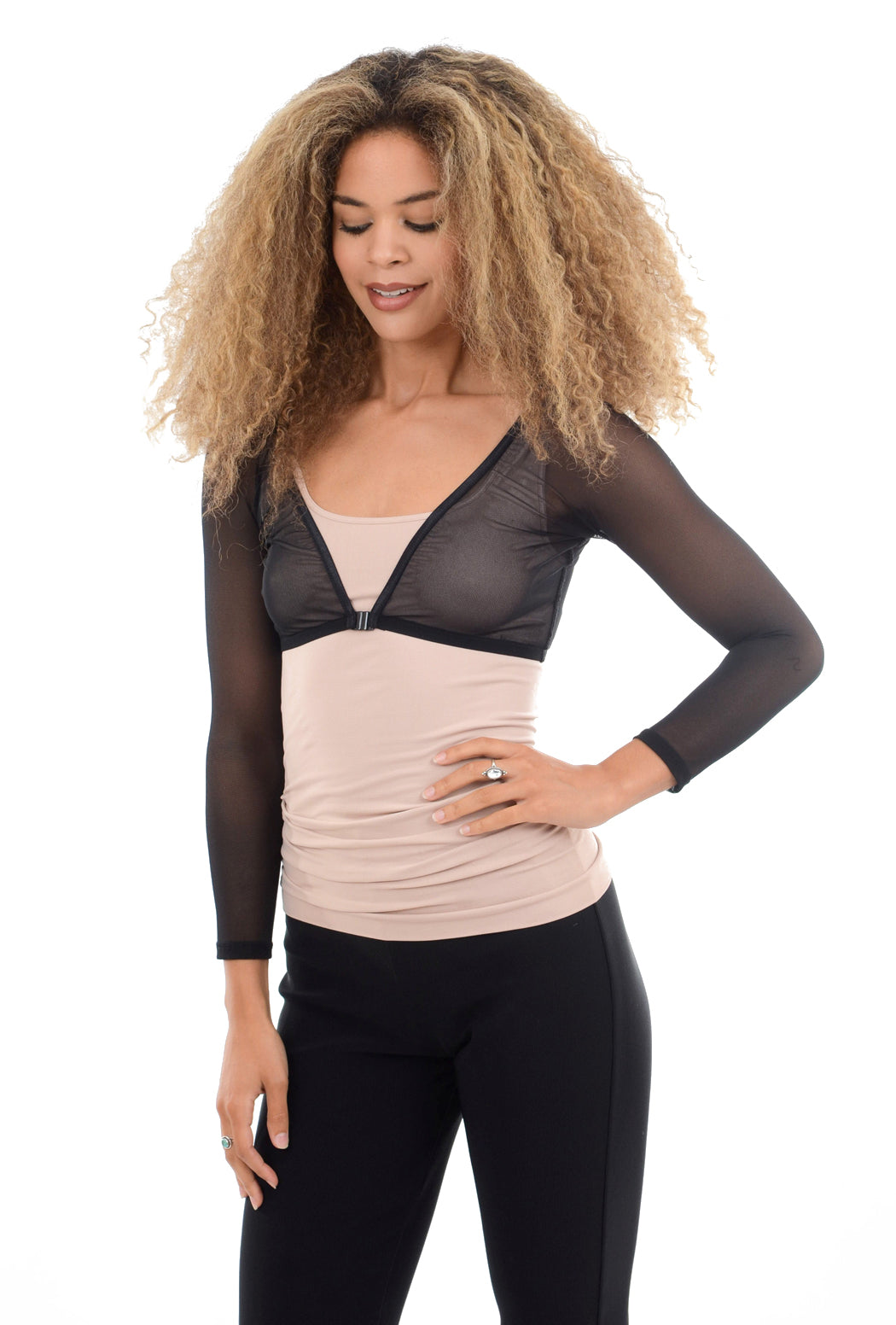 Sleevey Wonders Basic 3/4-Sleeve Mesh Sleevey, Black 