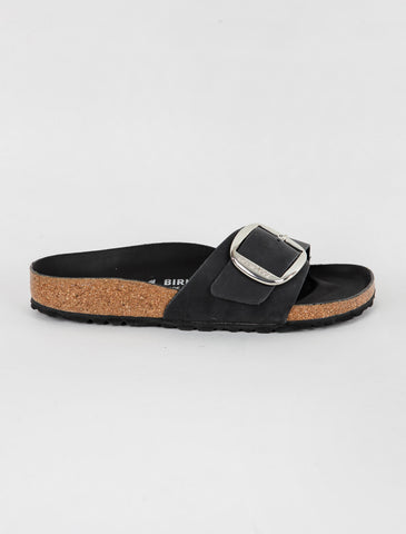 Birkenstock Madrid Big Buckle Black Leather