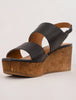 Coclico Massy Cork Wedge, Deep Sea Black 