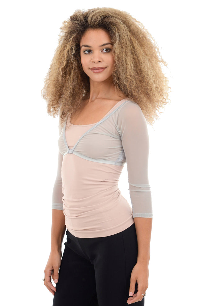 Sleevey Wonders Basic 3/4-Sleeve Mesh Sleevey, Silver 