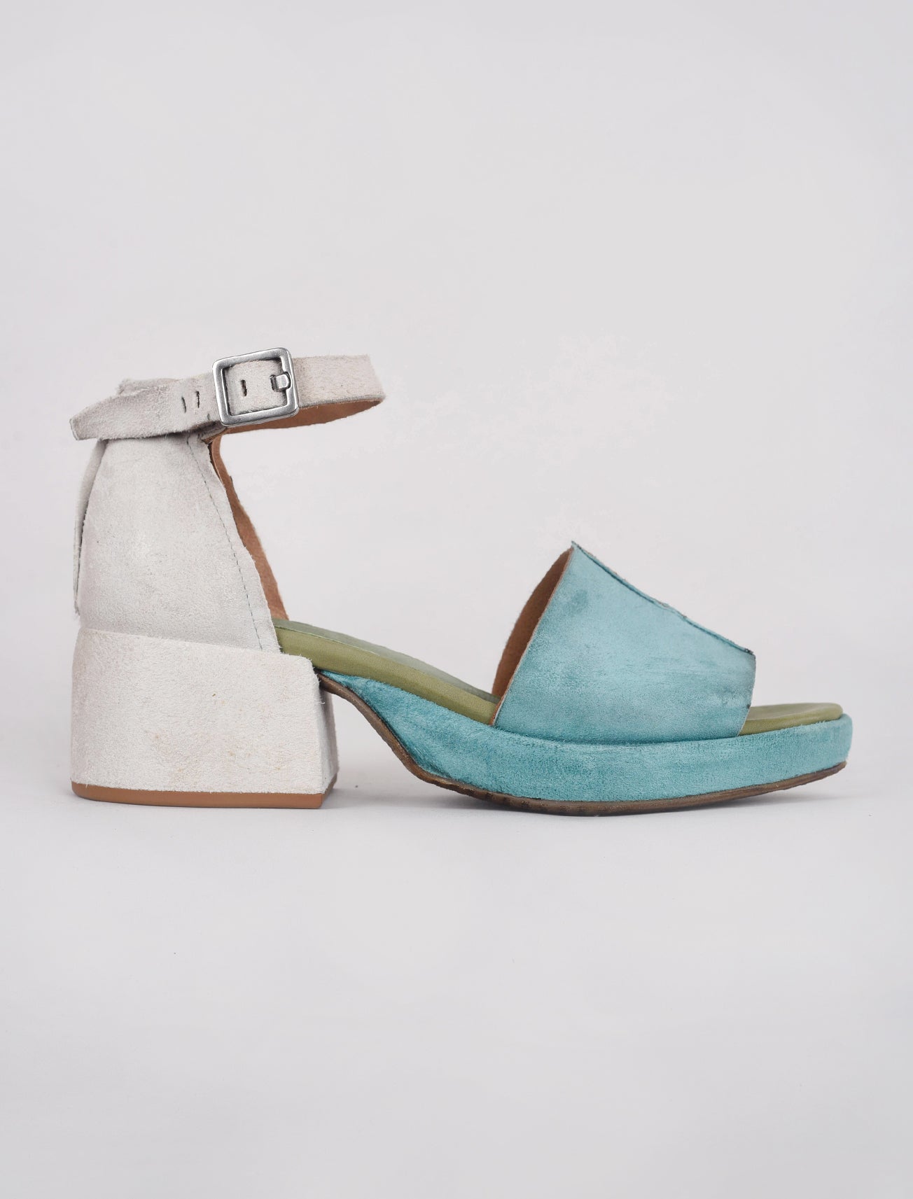 A.S. 98 Cru Block Heel, Emerald 