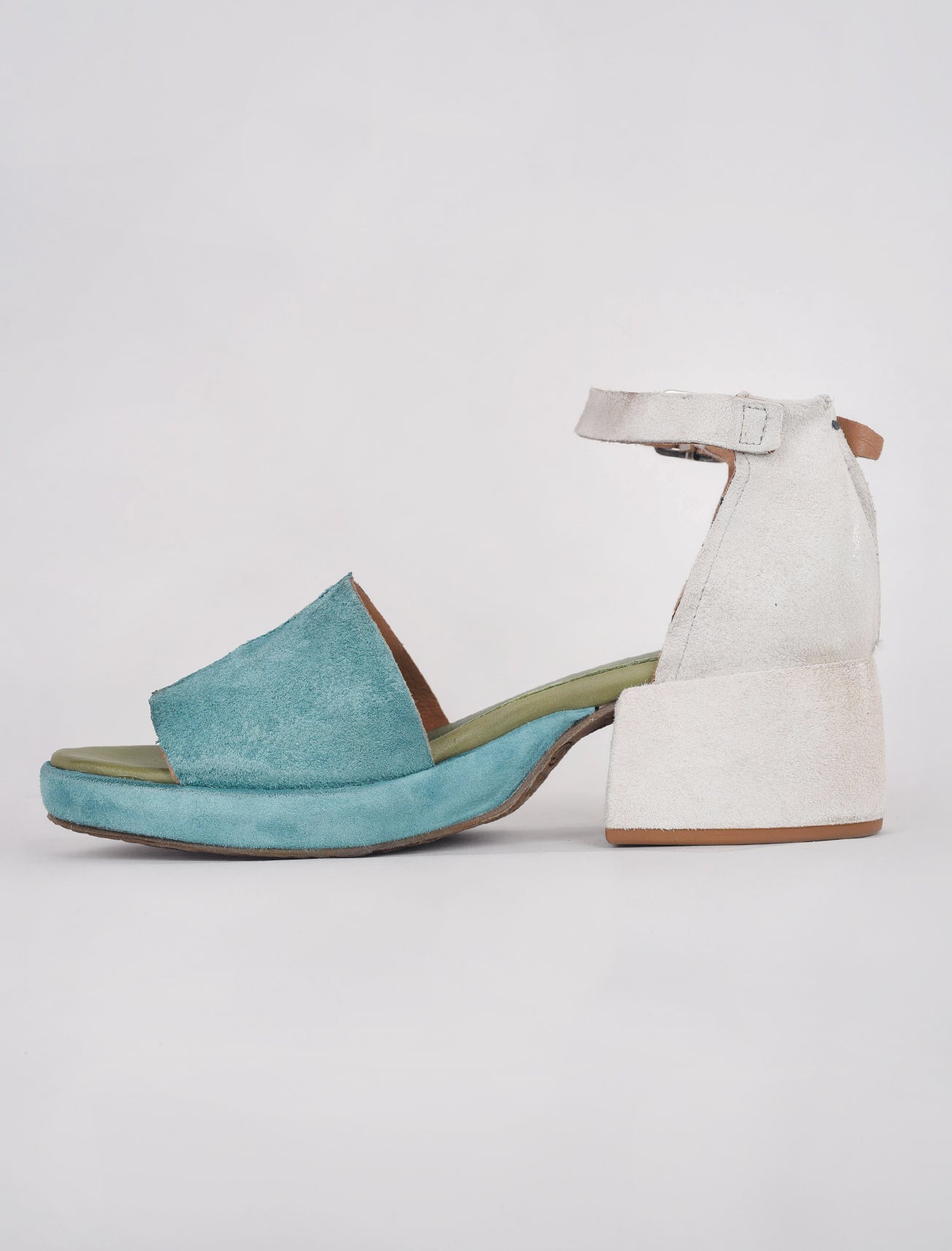 A.S. 98 Cru Block Heel, Emerald 