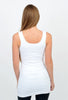Tees by Tina Tank Tunic Slip Dress, White 