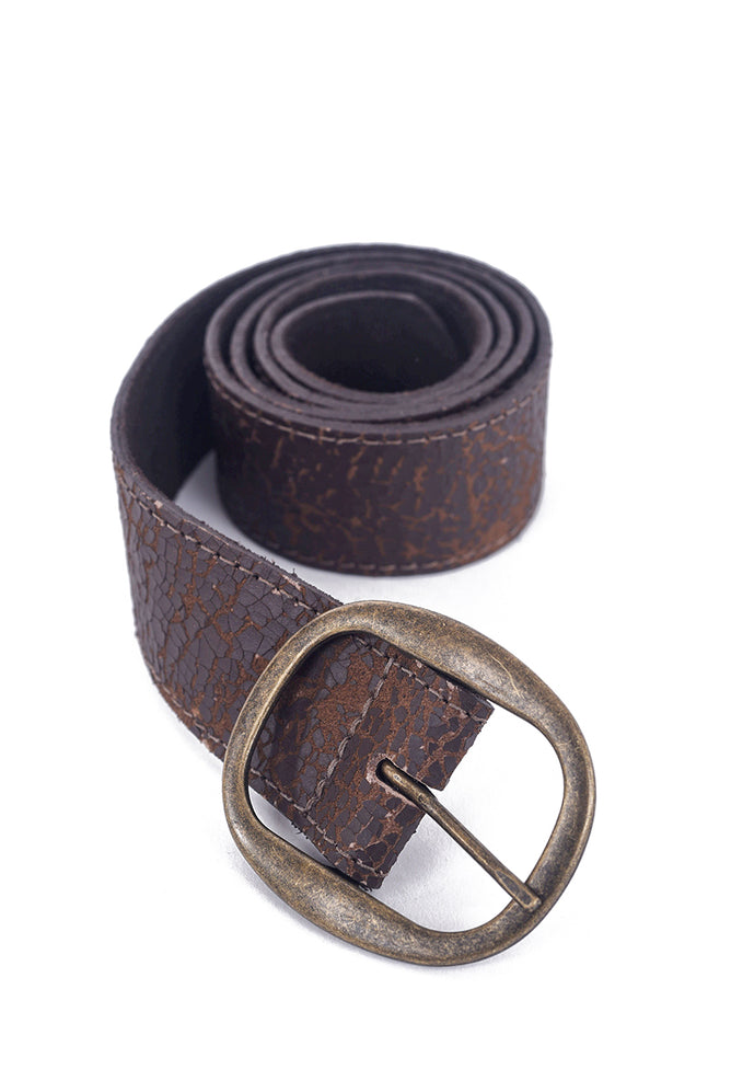 Kim White Heirloom Basic Belt, Chocolate Brown 