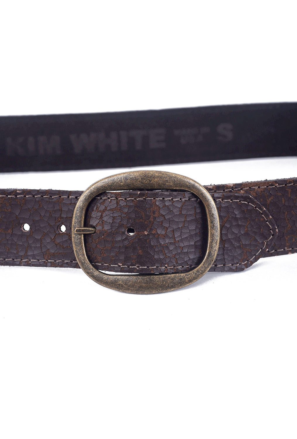 Kim White Heirloom Basic Belt, Chocolate Brown 