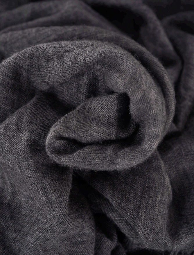 Grisal Cashmere Love Scarf, Hand-Dyed Black One Size Black