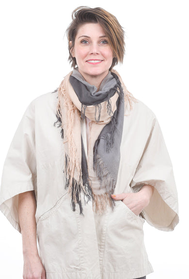 Blue Pacific Tissue Solid Scarf, Slate/Brazilian Sand 