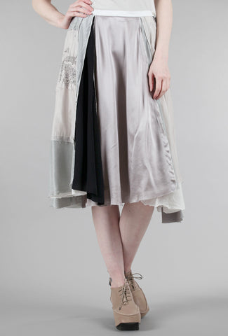Umit Unal Silky Spliced Skirt, Grays 