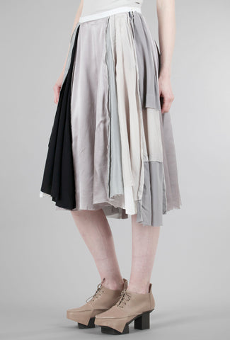 Umit Unal Silky Spliced Skirt, Grays 