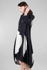 Alembika Snap-Front Poplin Dress, Black/White 