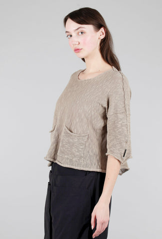 Paper Temples Reverse Pocket Sweater, Taupe 