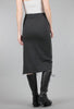 Capote Plush Midi Skirt, Charcoal 